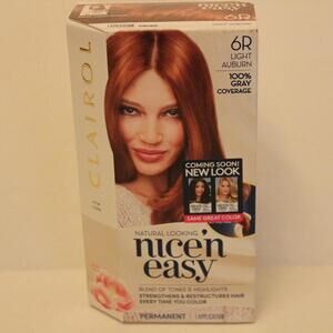 Clairol Nice'n Easy New Improved 6R Light Auburn Permanent Hair Color New